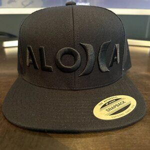 Hurley Aloha Sig Zane Designer Hat Hawaii Flag Surf Oz Yupoong Blck Snapback Cap